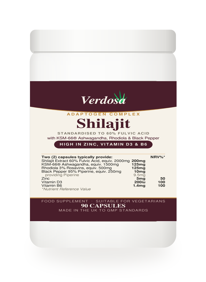 Verdosa Shilajit Adaptogen Complex — 90 capsules · 45 day supply